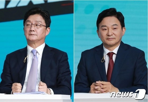 국민의힘 대선 주자인 유승민 전 의원(왼쪽)과 원희룡 전 제주도지사. 뉴스1