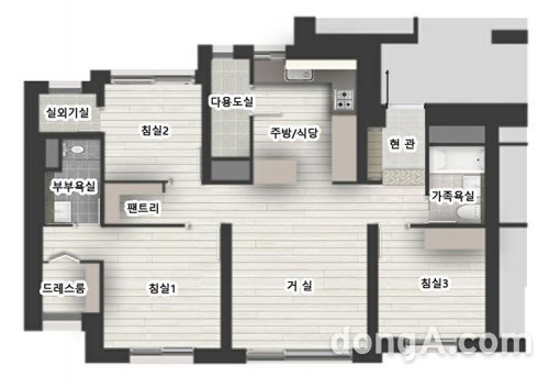 GS건설 두류역 자이 오피스텔 평면도