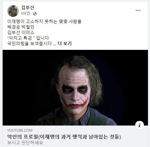 (김부선 페이스북)