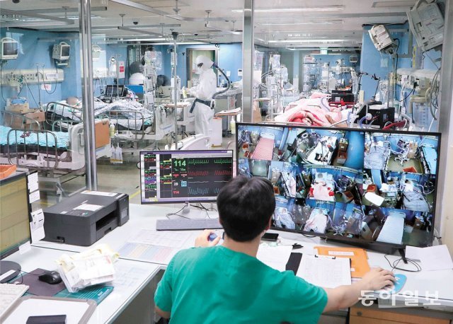 서울 중환자실 가동률 75.4%… ‘비상계획’ 기준 넘어