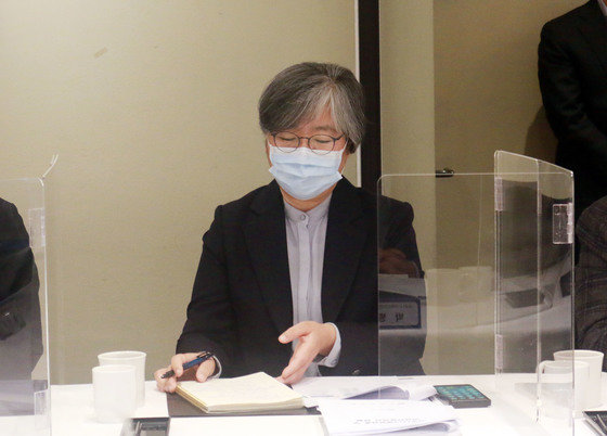 정은경 질병관리청장이 12일 서울 중구 컨퍼런스하우스 달개비에서 열린 코로나19 백신 안전성위원회 발족식에 참석해 있다. (보건복지부 제공) 2021.11.12/뉴스1