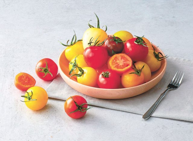 알록달록한 색깔이 특징인 칵테일 토마토.