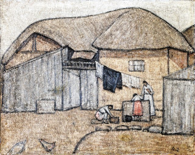 박수근의 ‘집’(1953년) 80.3×100cm. 국립현대미술관 제공