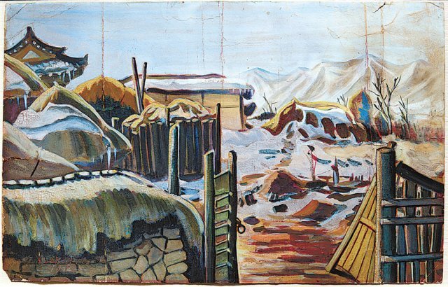 박수근의 ‘겨울 풍경’(1934년) 37×58cm. 국립현대미술관 제공