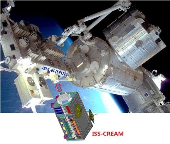 국제우주정거장에서의 우주선 성분검출기(ISS-CREAM) 탑재체의 위치 © News1
