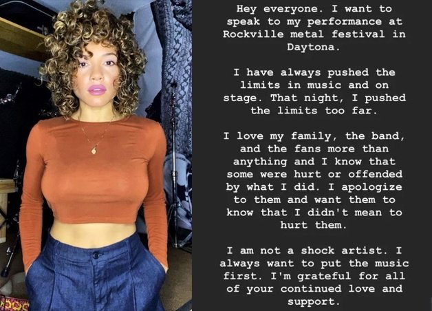 소피아 유리스타의 공식 사과문. (인스타그램 갈무리) © 뉴스1