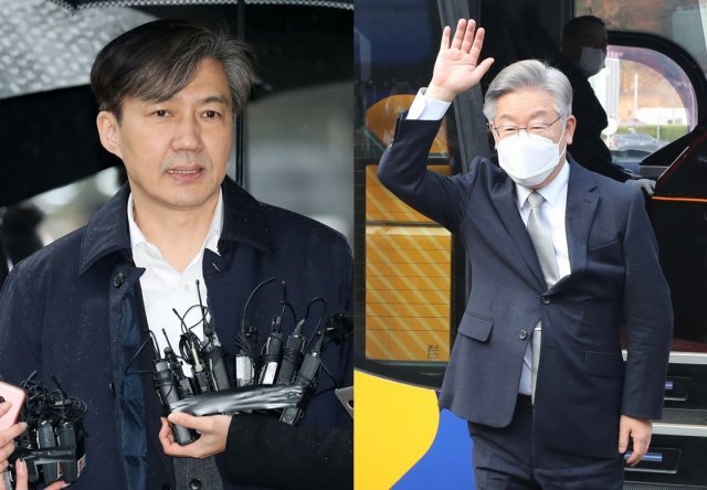 조국 전 법무부 장관·이재명 민주당 대선 후보. 뉴스1