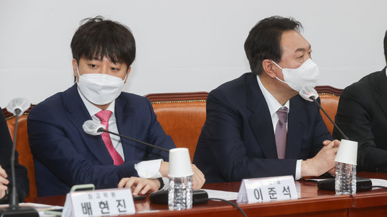 이준석 국민의힘 대표와 윤석열 대선 후보. /뉴스1 © News1