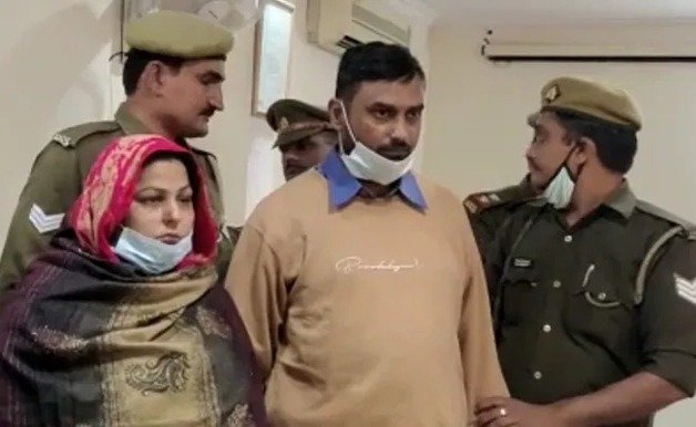 수데시 쿠마르(36)와 그의 아내 야누파마.가 살인 혐의로 경찰에 체포됐다. 2121.12.13/news1 © 뉴스1(NDTV 홈페이지 갈무리)