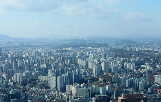 서울 남산에서 바라본 마포구 일대. 2021.12.17/뉴스1 © News1