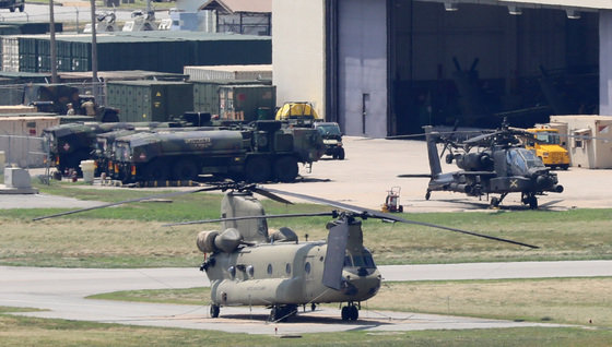 경기도 평택 소재 주한미군기지 ‘캠프 험프리스’의 미군 헬기들. 2021.8.10/뉴스1 © News1