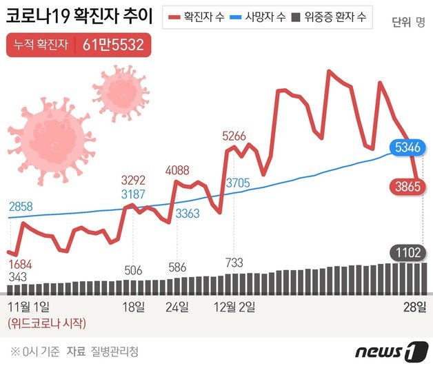 코로나19 확산세 추이 © News1