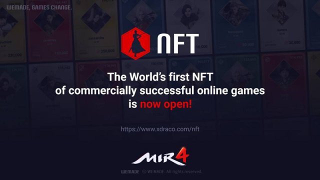 지난 21일, 국내 게임사 위메이드는 모바일 MMORPG 게임 ‘미르4’의 글로벌 버전에 캐릭터 NFT를 정식 도입했다. 출처=위메이드