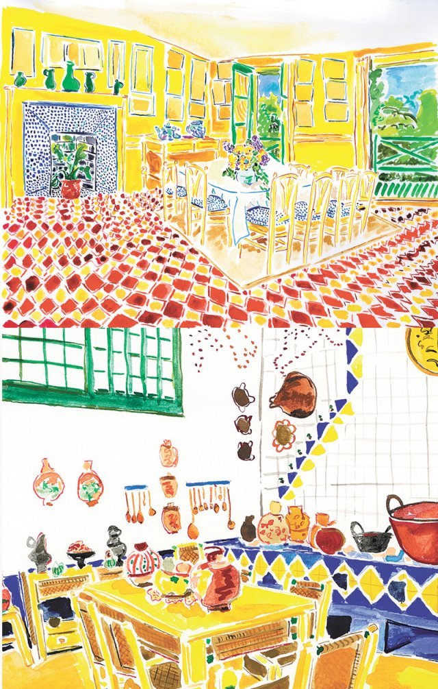 멕시코 화가 프리다 칼로의 집에 가득한 멕시코 전통 공예품은 칼로의 독특한 화풍에 영향을 끼쳤다(아래쪽
 사진). 프랑스 화가 클로드 모네가 살던 저택을 가득 채운 다채로운 색감은 모네에게 작품을 그릴 힘을 선사했다. ㈜아트북스·ⓒ 
Kate Lewis 제공