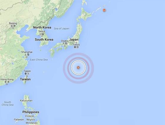 일본 오가사와라 지진 발생지 © NBC