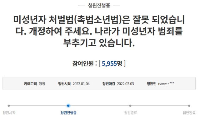 해당 청원글. 국민청원 게시판 캡처