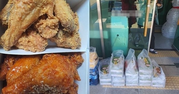 한 손님이 보육원에 치킨 30마리를 후원한 모습. (온라인 커뮤니티 갈무리) ⓒ 뉴스1