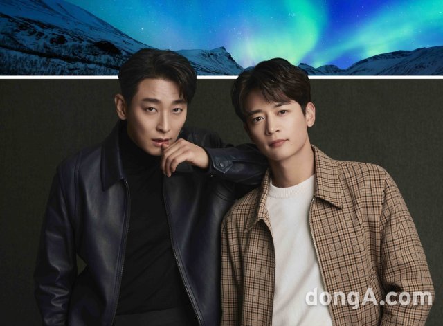 발렌타인 브랜드 앰버서더로 공동 선정된 배우 주지훈과 민호.