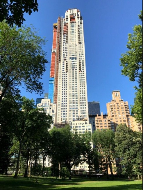 미국 뉴욕 맨해튼 센트럴파크 사우스 220번지에 위치한 초고층 빌딩. © 뉴스1(시티리얼리티 사이트 자료 제공)