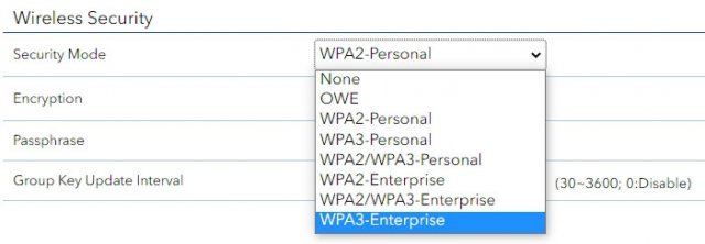 기업 환경에 적합한 WPA3-Enterprise 암호화 기술을 지원한다 (출처=IT동아)