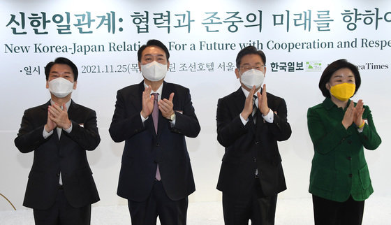 안철수(왼쪽부터), 윤석열, 이재명, 심상정 각당 대선후보./뉴스1 © News1