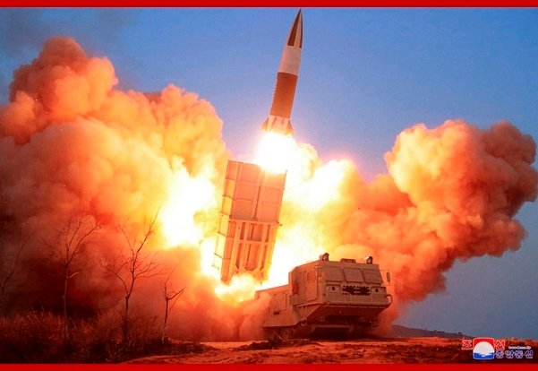 북한이 1월 도발 당시 발사했다고 주장한 단거리탄도미사일 KN-24. 출처: 조선중앙통신