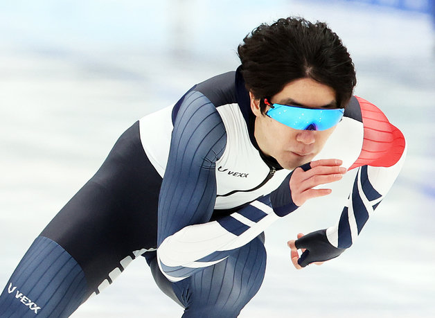 2022 베이징동계올림픽 스피드 스케이팅 남자 500m출전을 앞둔 차민규가 11일 중국 베이징 국립 스피드 스케이팅 경기장(오벌)에서 훈련을 하고 있다. 2022.2.11/뉴스1
