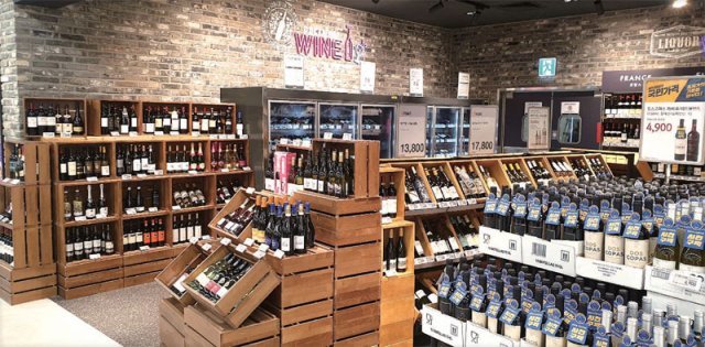 와인 클럽 혜택을 받을 수 있는 이마트 월계점 와인 매장.