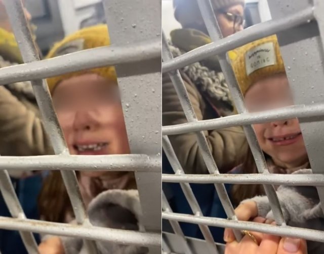 시위하다 경찰에 체포된 어린이가 울면서 무서움을 호소하고 있다. 페이스북 갈무리