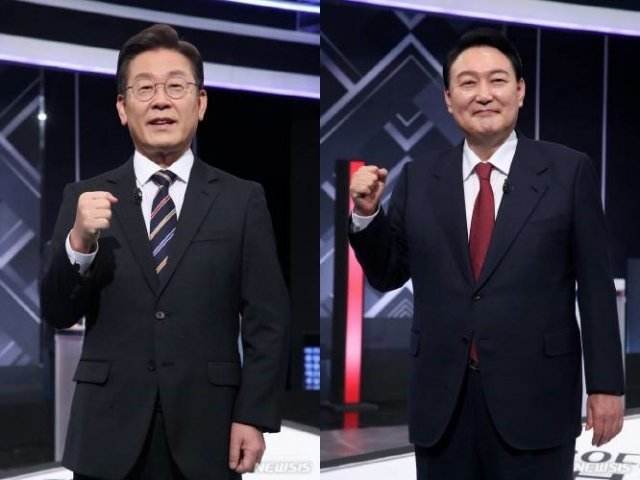 더불어민주당 이재명 대선 후보(왼쪽)와 국민의힘 윤석열 후보. 뉴시스