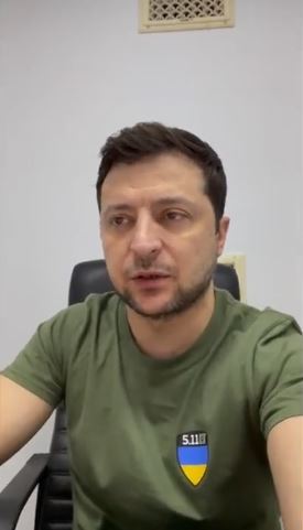 볼로디미르 젤렌스키 우크라이나 대통령. 젤렌스키 대통령 트위터 캡처