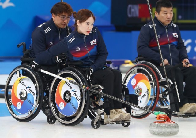 한국 휠체어 컬링 대표 백혜진. 대한장애인체육회 제공