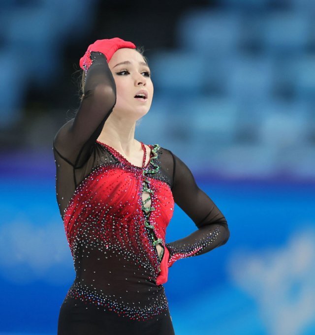 2022 베이징 겨울올림픽에 참가한 러시아의 피겨 스타 카밀라 발리예바. 도핑 의혹으로 세계적인 파문을 일으켰다. 베이징=신화 뉴시스