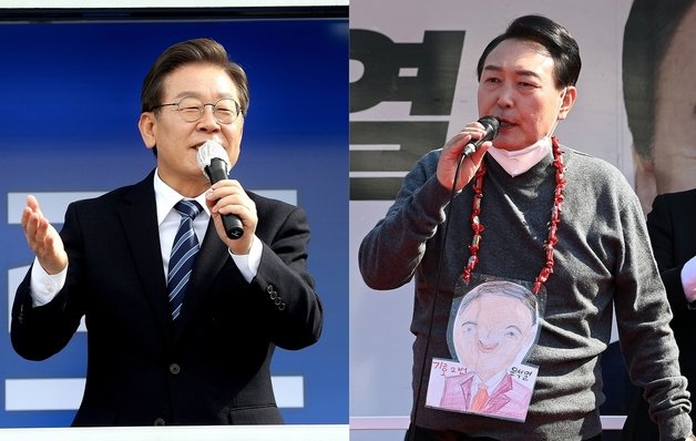 이재명 더불어민주당 대선 후보와 윤석열 국민의힘 대선 후보 © 뉴스1