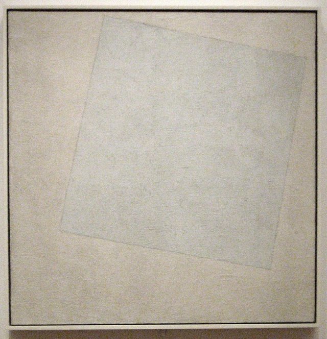 카지미르 말레비치, 흰색 위 흰색(White on White), 1918년, 뉴욕 현대미술관(MoMA) 소장