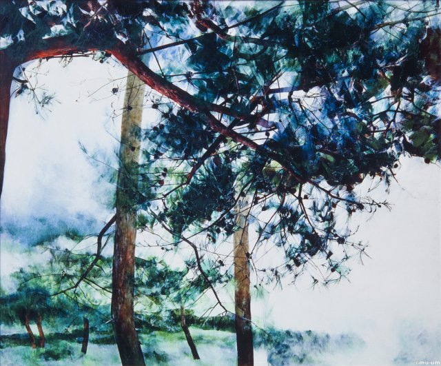 서용선, 소나무, 1984, 캔버스에 아크릴, 149 x 181 cm