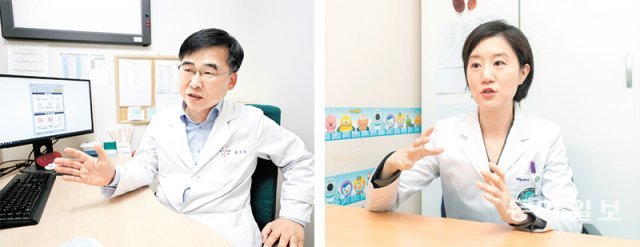 고려대 구로병원 감염내과 김우주 교수(왼쪽 사진)와 이대목동병원 재활의학과 서지현 교수가 코로나19 후유증을 줄이는 방안을 
조언하고 있다. 이들은 공통적으로 회복 이후 적절한 근력 운동과 걷기 등을 통해 몸을 자주 움직여야 한다고 강조했다. 이진한 
의학전문기자  likeday@donga.com