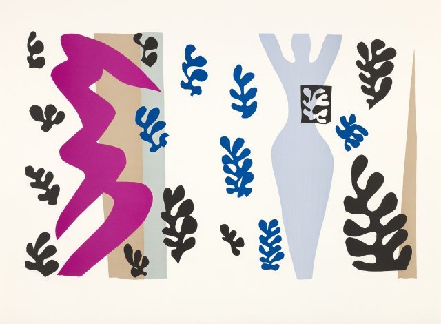 마티스, 칼을 던지는 사람(아트북 ‘재즈’의 한 페이지), 1947년. © Succession H. Matisse/Life and Joy