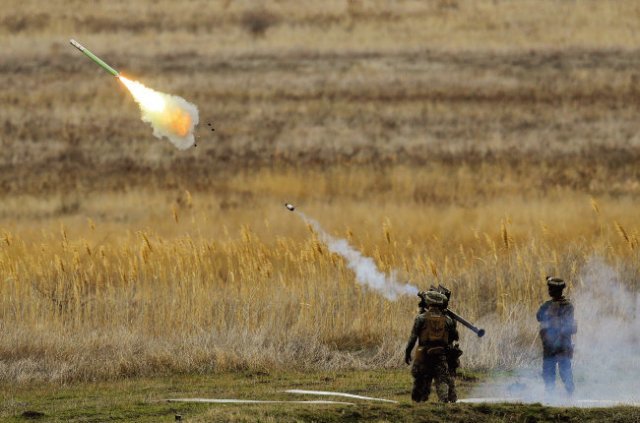 FIM-92 스팅어 지대공미사일 발사 장면. 뉴시스