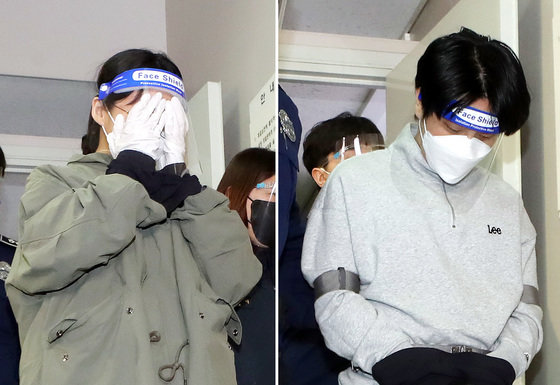 구속 전 피의자심문(영장실질심사) ‘계곡살인’ 사건의 피의자 이은해(왼쪽)·조현수/뉴스1 © News1