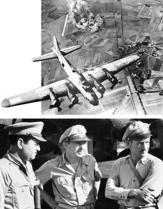 1945년 1월 제21폭격기 부대의 사령관이 된 커티스 르메이 소장(아래 사진 왼쪽). 그는 폭격기를 이용해 정밀타격을 하기보단 
광범위하게 폭격 공격을 하기로 결정했다. 제2차 세계대전 당시 공습 작전 중 가장 끔찍하다고 평가받는 ‘미팅하우스 작전’으로, 
민간인이 살던 일본 도쿄의 건물은 대부분 처참하게 부서졌다. 김영사 제공 ⓒ Celeste Sloman