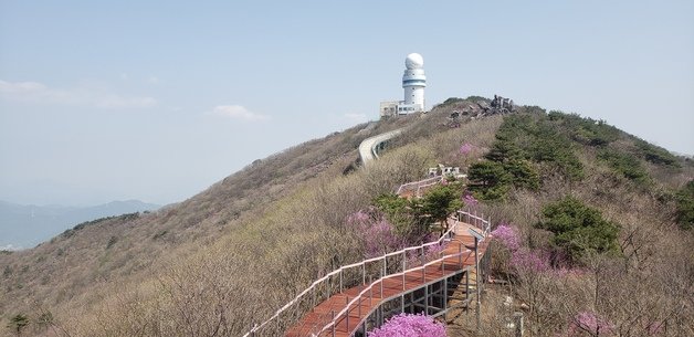 대구 비슬산 정상에 조성된 휠체어 전용 데크. 한국관광공사 제공