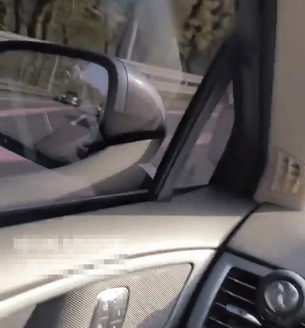 대낮 올림픽대로 차도를 지나가는 여성. (유튜브 갈무리) © 뉴스1