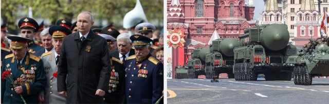 푸틴 “서방이 영토 침략” 침공 정당화… 전승절 승리선언 못했다