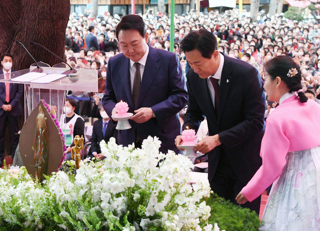 윤석열 대통령과 오세훈 서울시장. 2022.5.8/ 인수위사진기자단