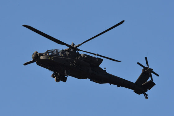 주한 미 육군의 AH-64E ‘아파치 가디언’ 공격 헬기. 2020.2.13/뉴스1