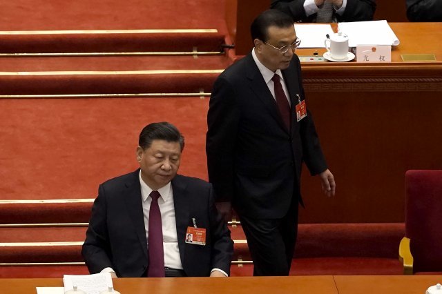 시진핑 중국 국가주석(왼쪽)과 리커창 중국 총리. 사진 AP 뉴시스