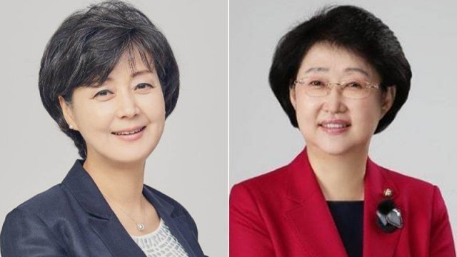 박순애 교육부 장관 내정자(왼쪽), 김승희 보건복지부 장관 내정자