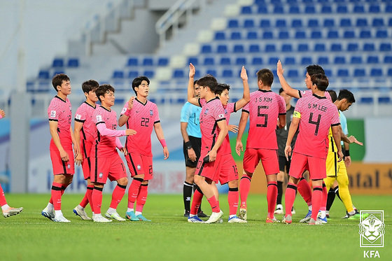 황선홍 감독이 이끄는 U23 대표팀. (대한축구협회 제공) 2022.6.3/뉴스1