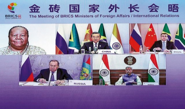 브릭스(BRICS) 5개국이 5월 19일 외무장관 회담을 화상으로 열고 있다. 중국 외교부